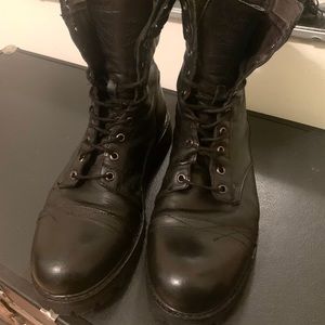 Diesel Black Leather Boots - Size 12